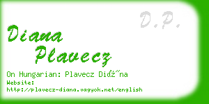 diana plavecz business card